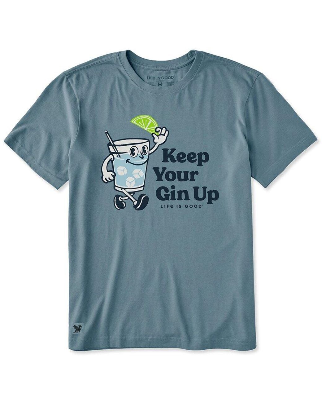 Life Is Good. Blue Crusher T-Shirt for men