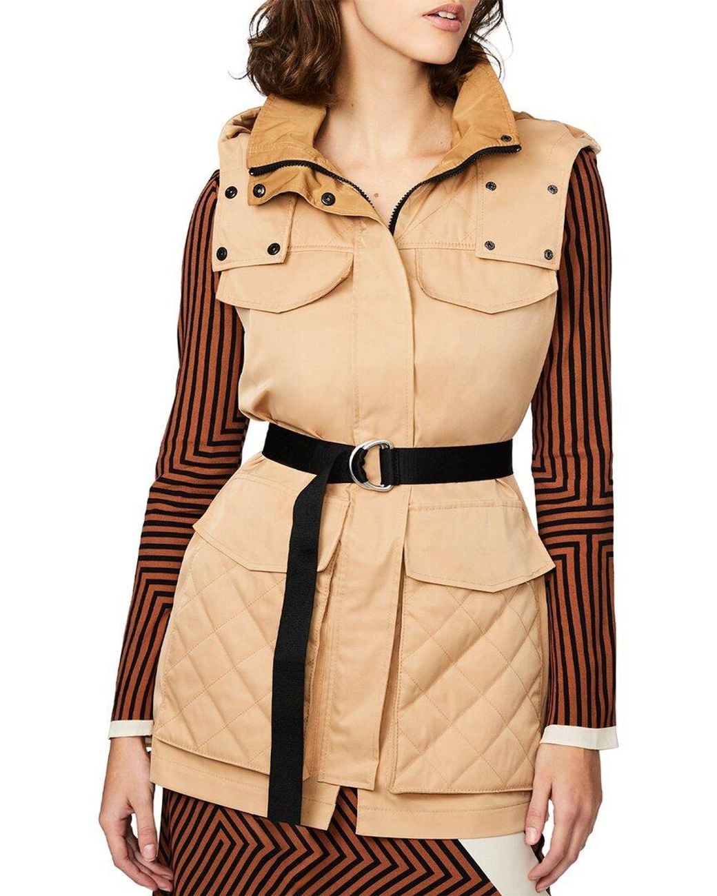 Bernardo Natural Short Vest Coat