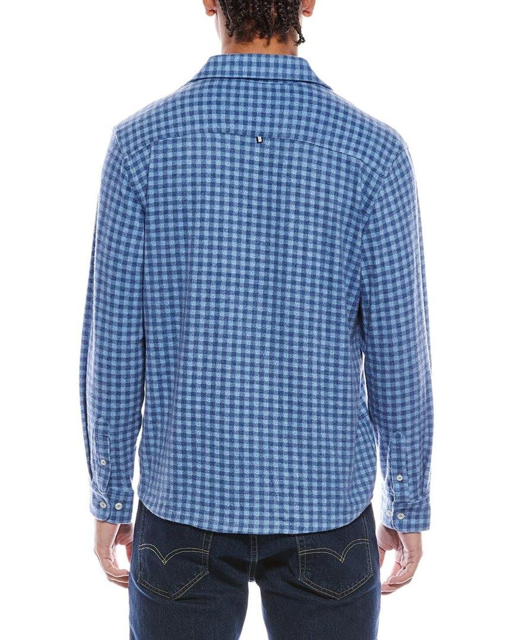 Stone Rose Blue Technical Performance Fleece Shirt for men