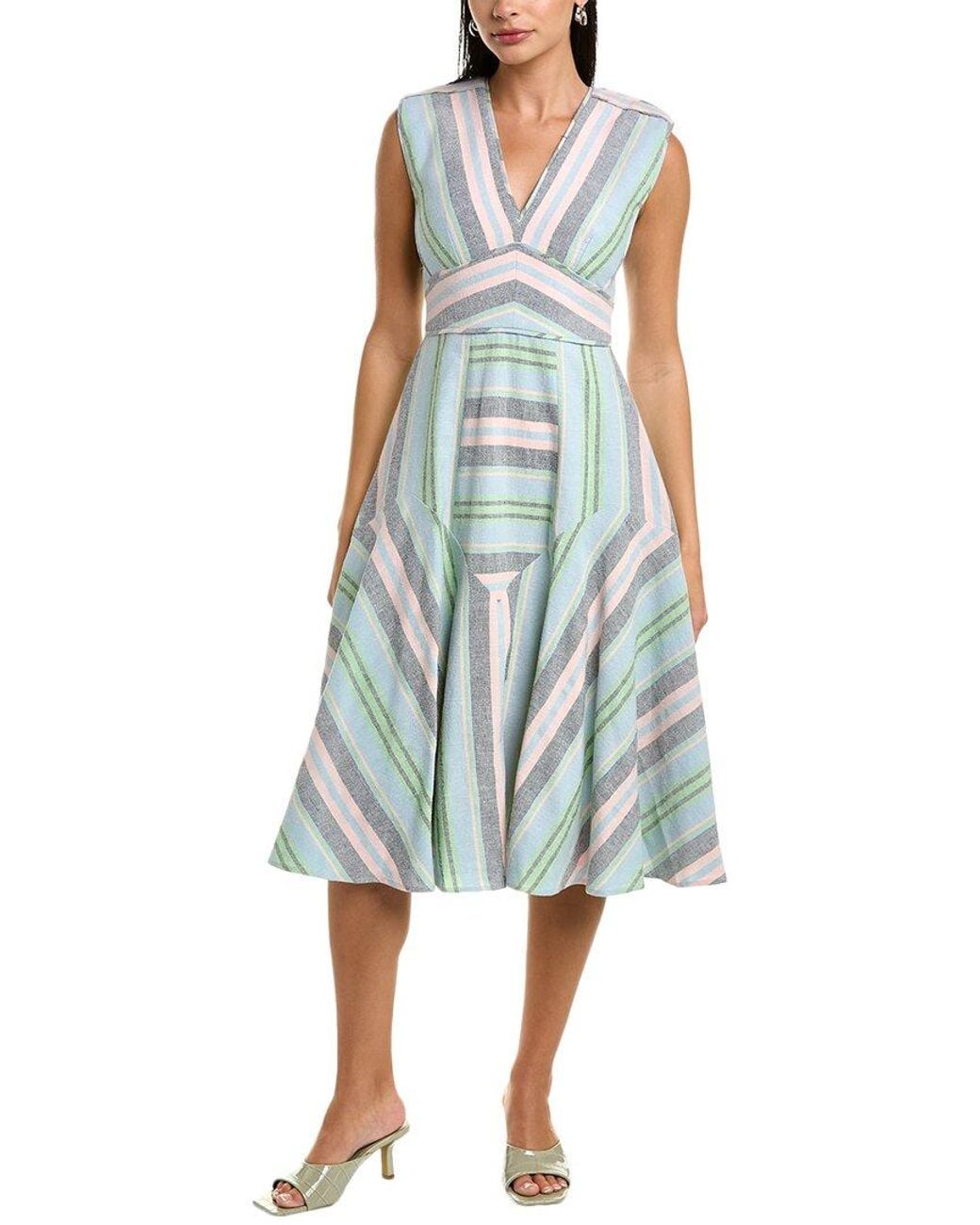 Hunter Bell Blue Jordan Midi Dress