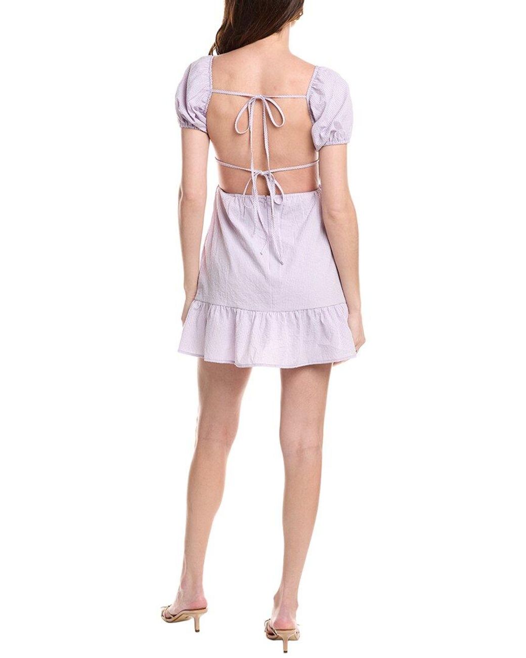 Marion Purple Seersucker Mini Dress