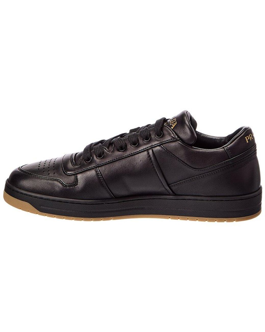 Prada Black Downtown Leather Sneaker for men