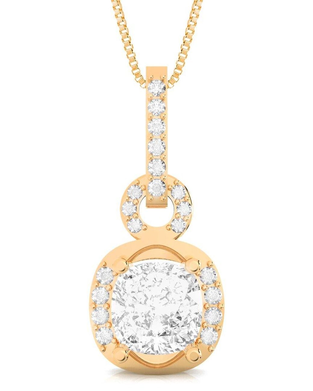 Amairah Metallic 14K Rose 2.00 Ct. Tw. Lab-Grown Diamond Pendant Necklace