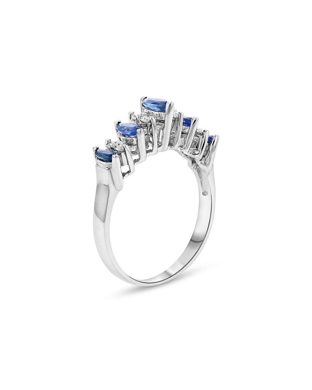 LEVARON Blue 14K 0.55 Ct. Tw. Diamond & Sapphire Ring