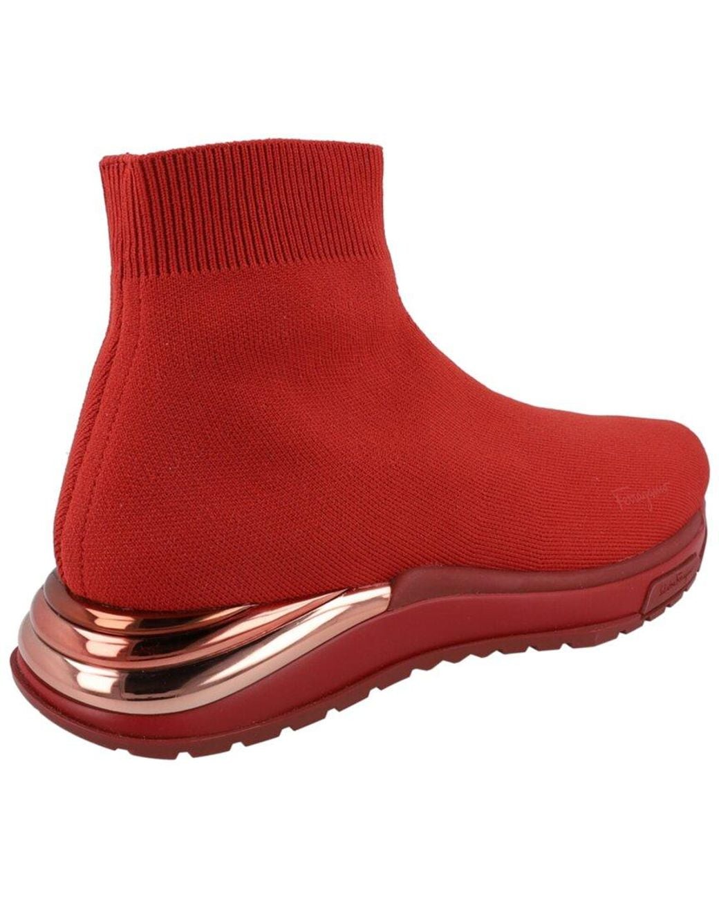 Ferragamo Red Ninette Sock Sneaker