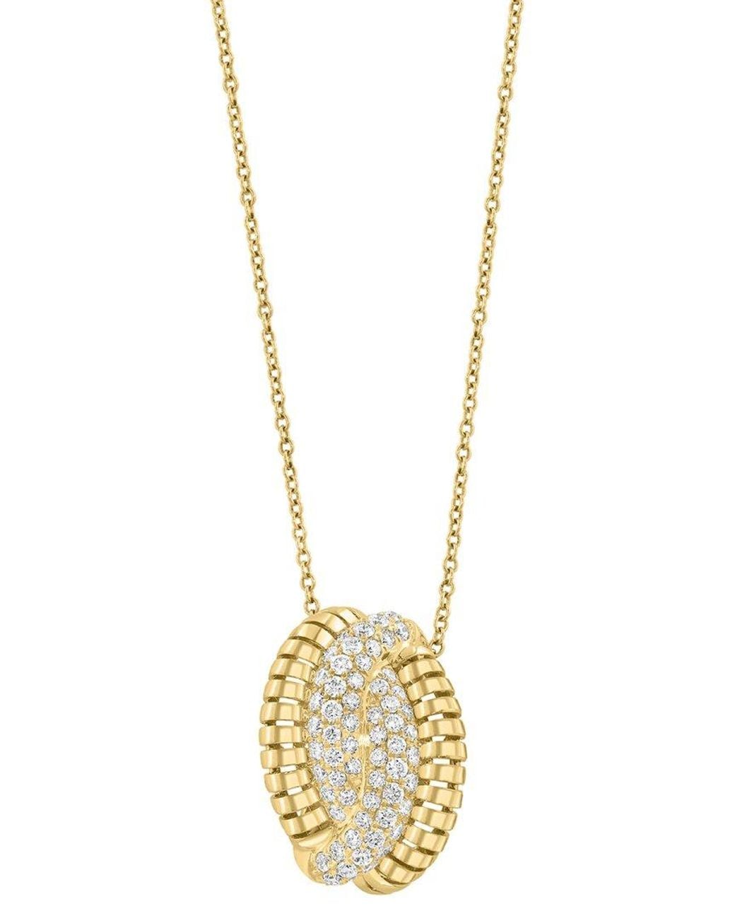 Effy Fine Jewelry Metallic 14K 0.68 Ct. Tw. Diamond Necklace