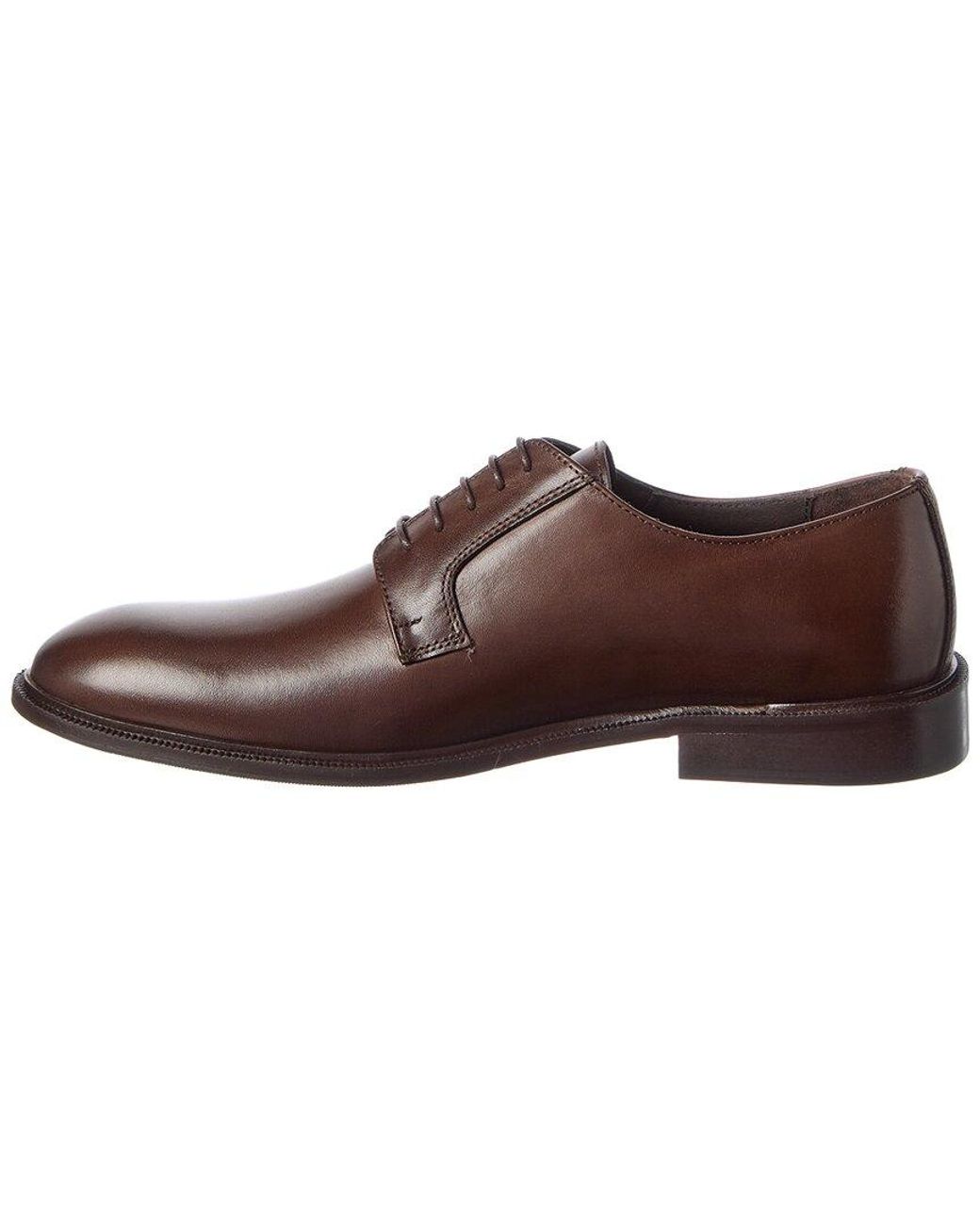 M by Bruno Magli Brown Reno Leather Derby for men