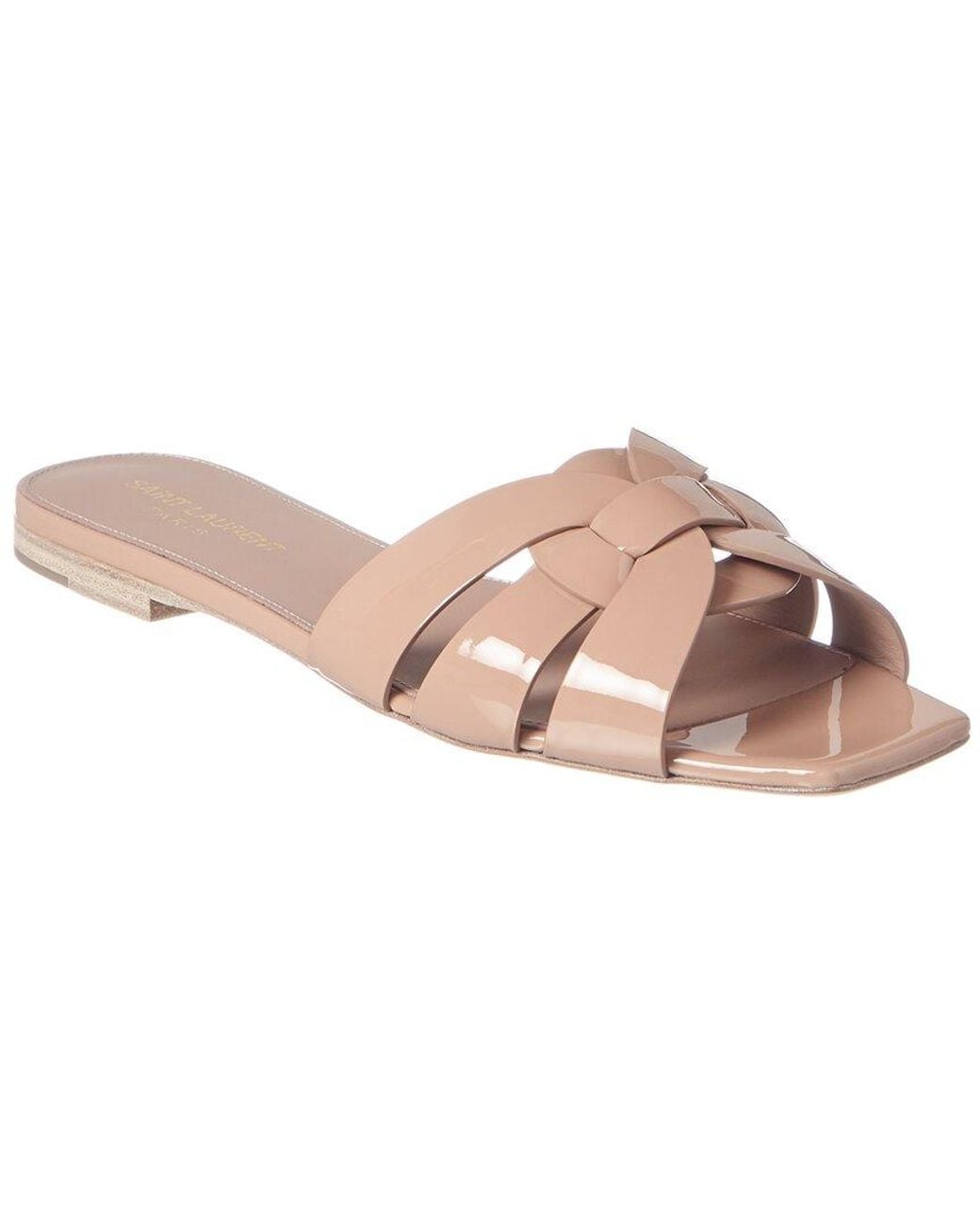 Saint Laurent Pink Tribute Patent Sandal