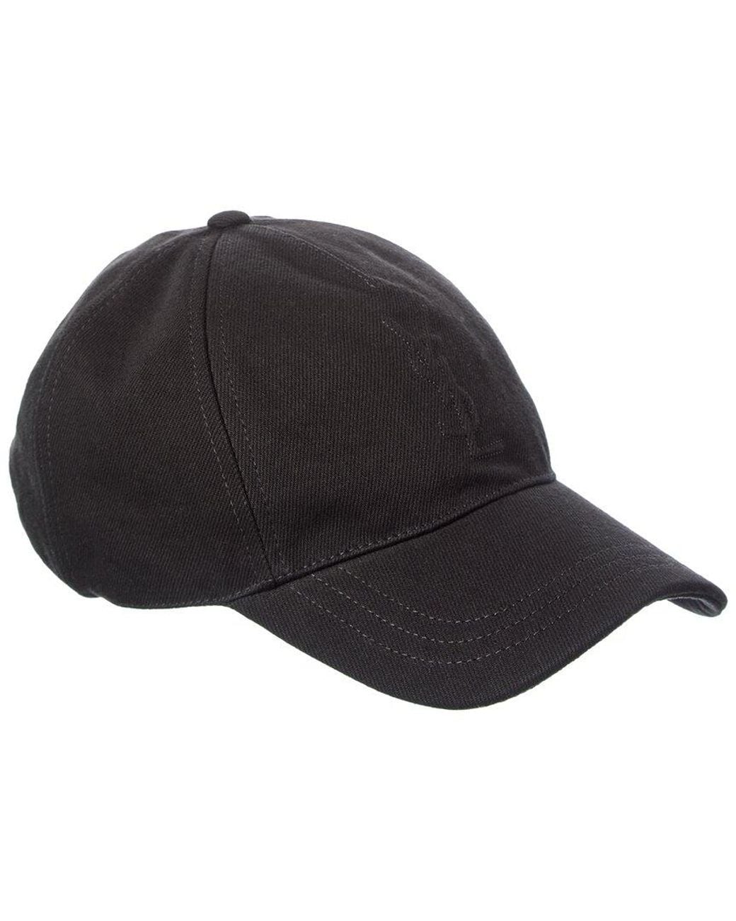 Saint Laurent Black Cassandre Baseball Cap