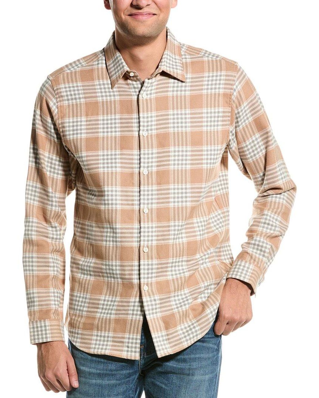 Theory Natural Irving Flannel Shirt for men