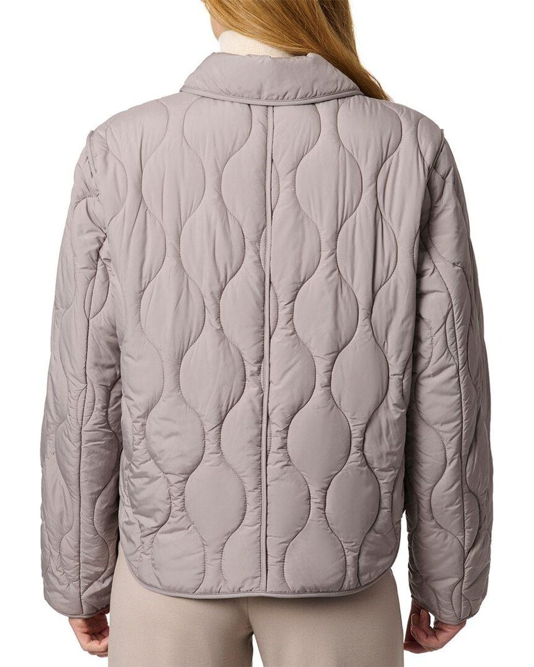 Bernardo Gray Short Quilt Coat