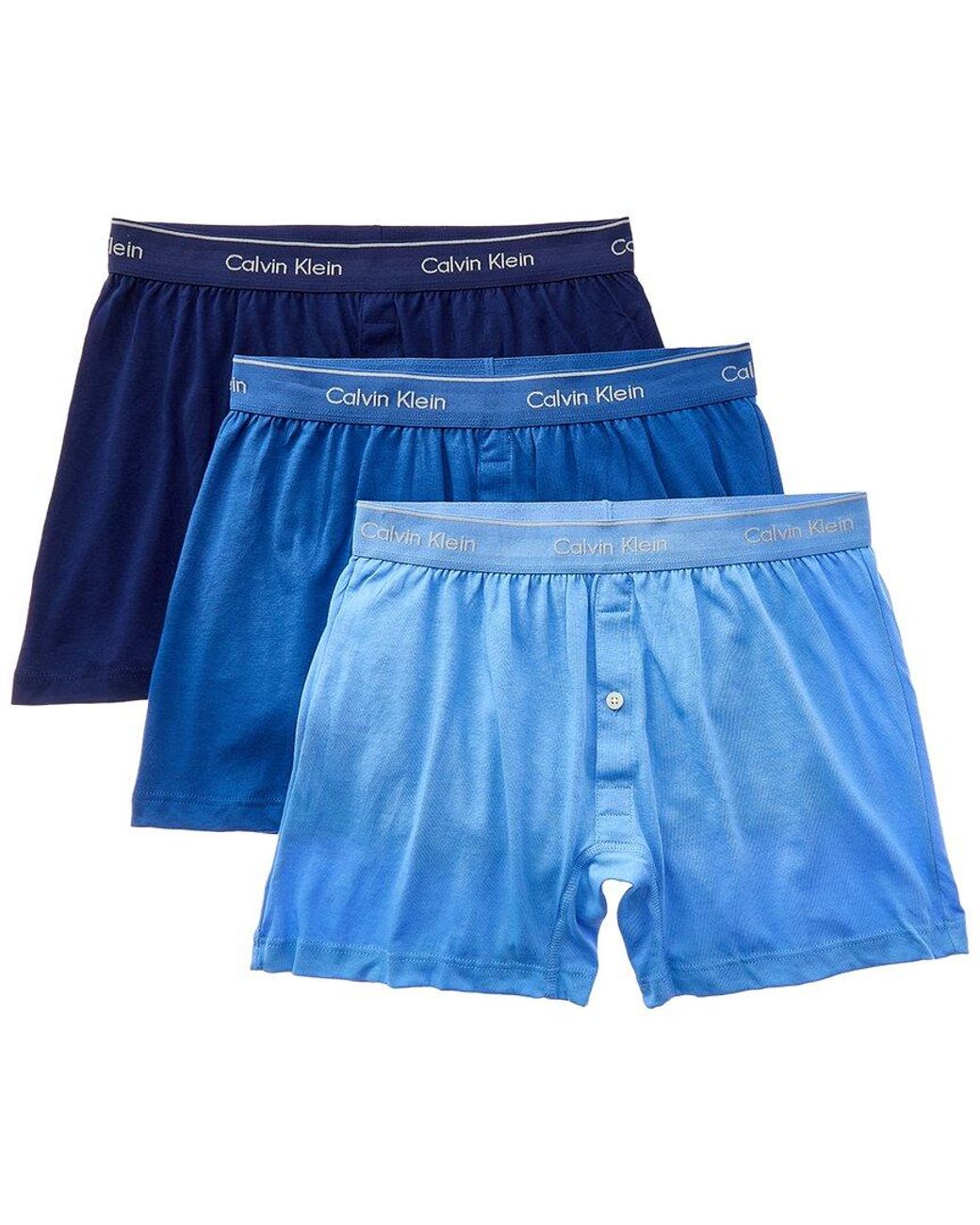 Calvin Klein Blue Traditional Boxer 3-Pack for men