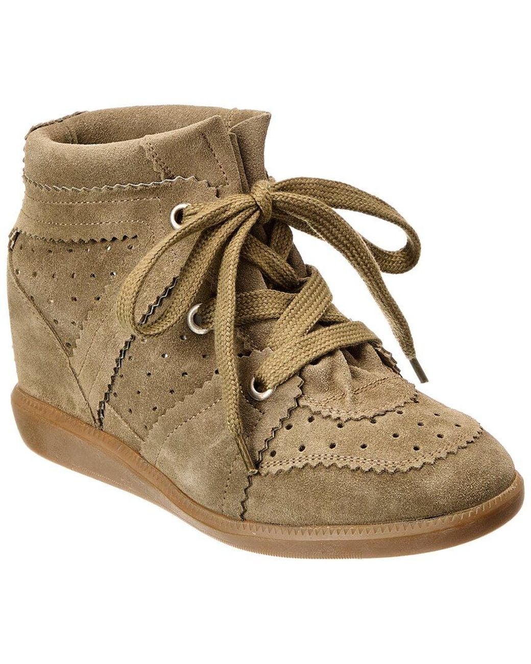 Isabel Marant Brown Bobby Suede Wedge Sneaker