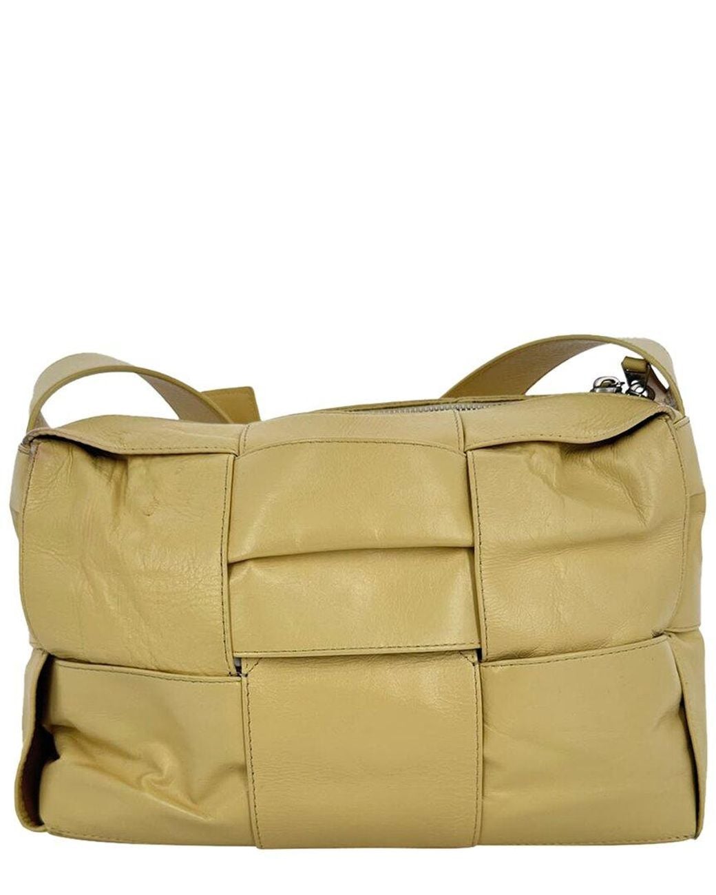 Bottega Veneta Metallic Calfskin Leather Medium Arco Camera Bag (Authentic Pre-Loved)