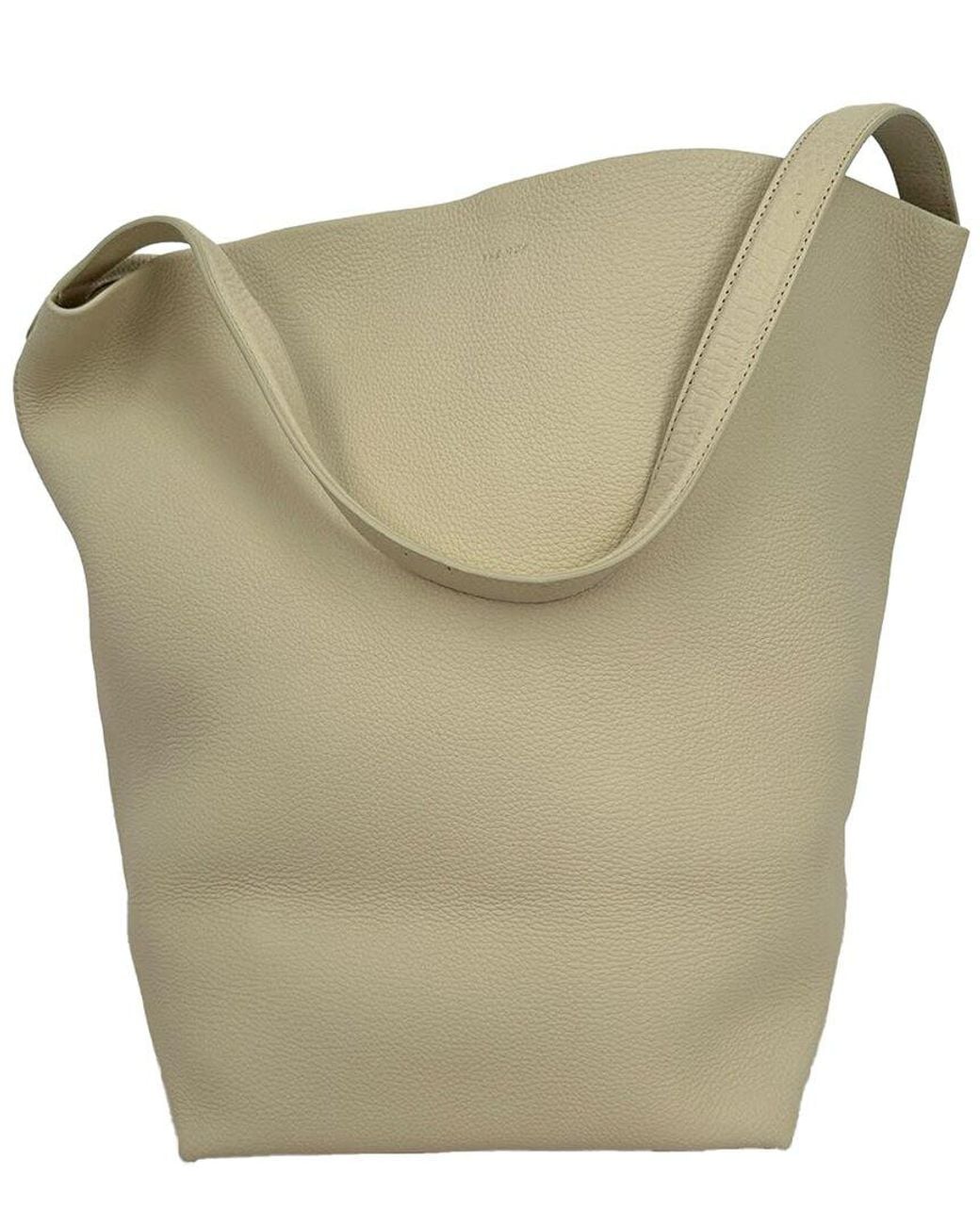 The Row Green Ivory Leather Park Tote (Authentic Pre-Loved)