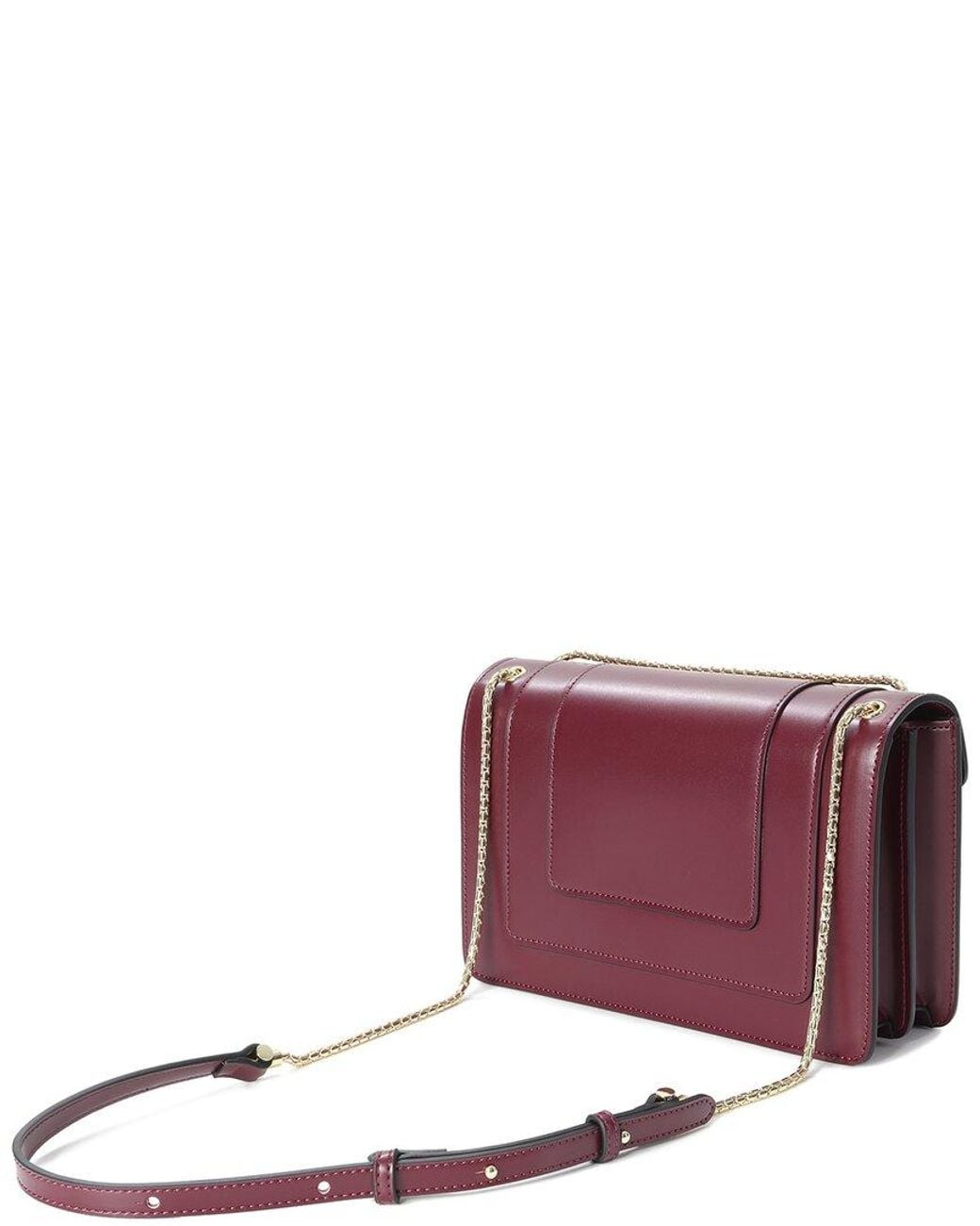 Tiffany & Fred Paris Purple Smooth Leather Shoulder Bag