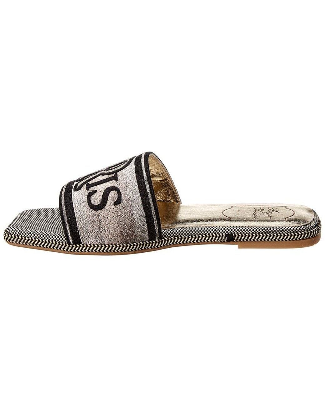 Roger Vivier Brown Loves Paris Espadrille Mule