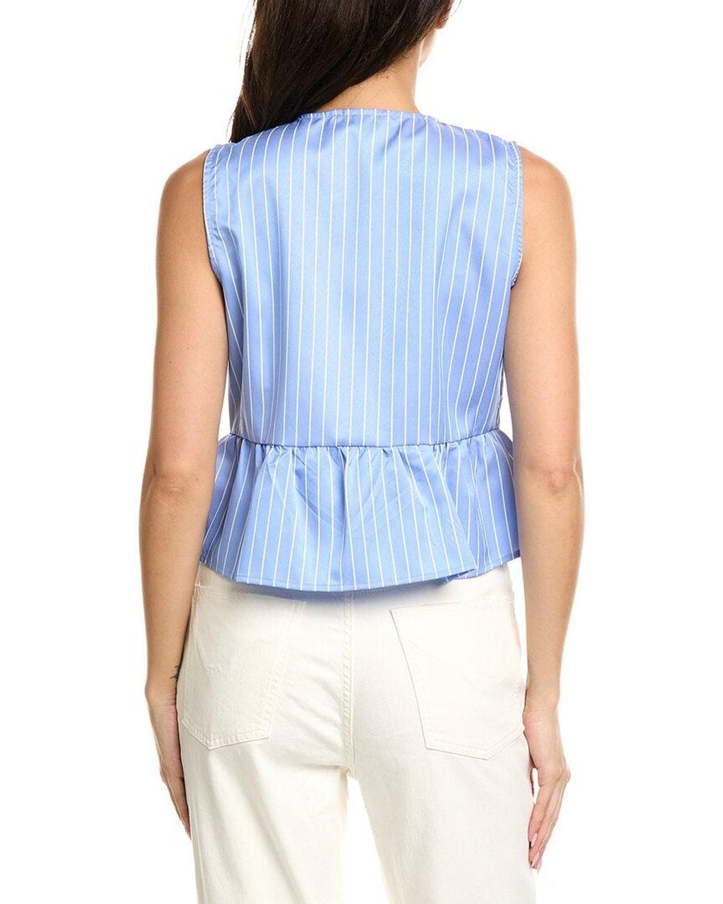 Estellina Blue Stripe Top