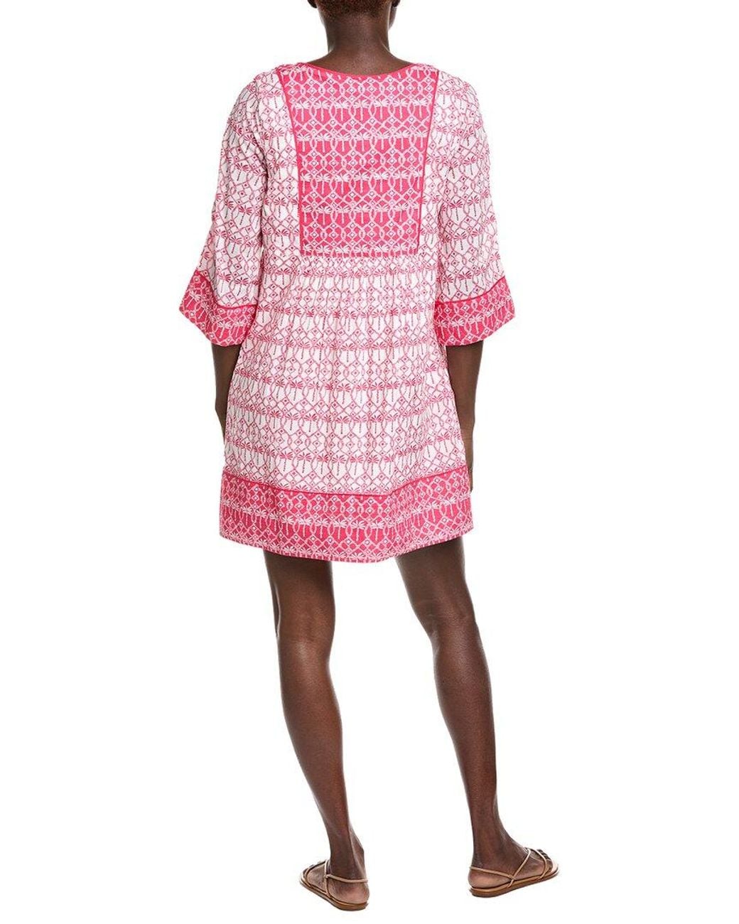 Tommy Bahama Pink Catalina Coast Palm Cover-Up Dress