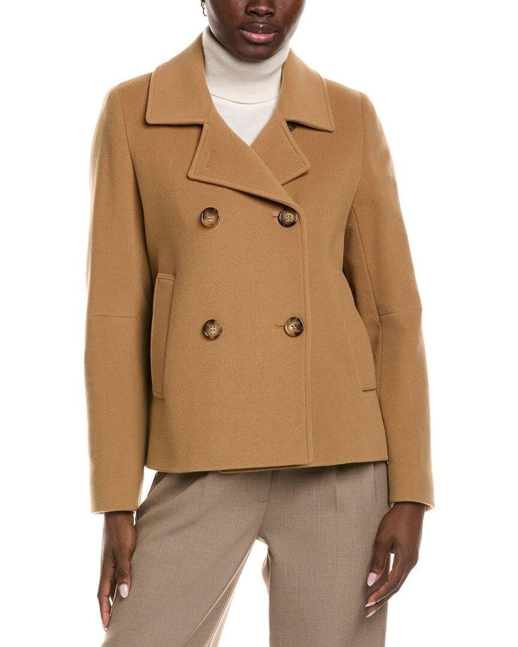 Cinzia Rocca Natural Icons Wool & Cashmere-Blend Short Coat