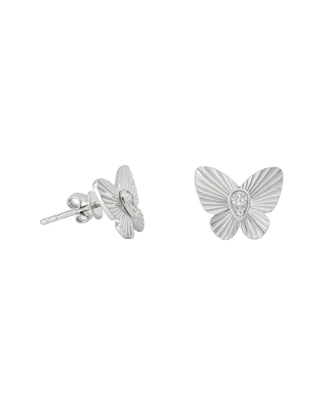 Maitre De Diamant Metallic 18K 0.05 Ct. Tw. Diamond Earrings