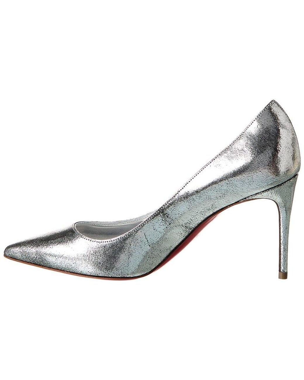 Christian Louboutin White Kate 85 Leather Pump