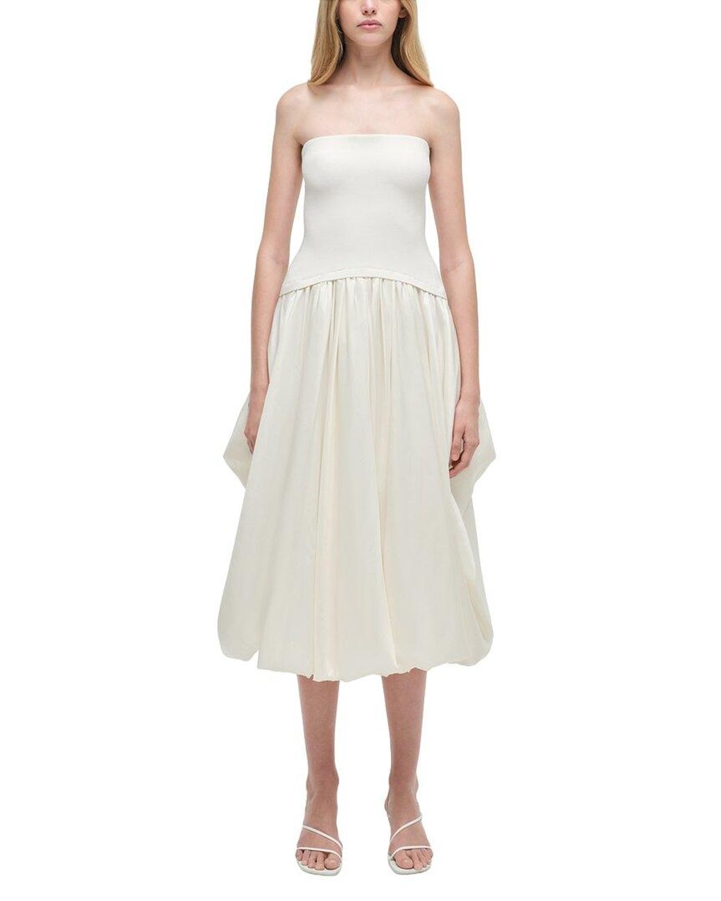 Jonathan Simkhai White Izzy Midi Dress