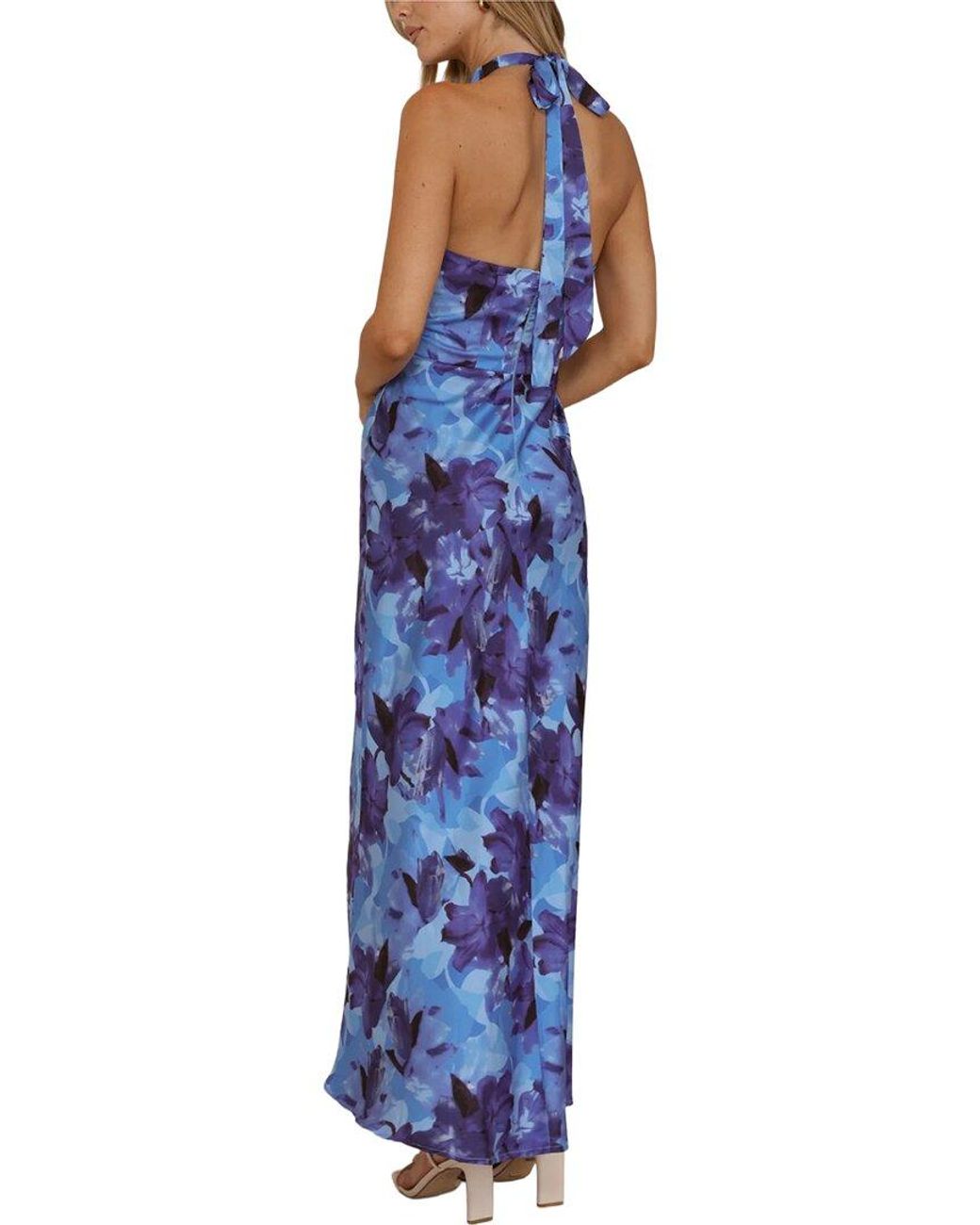 LEON GORI Blue Maxi Dress
