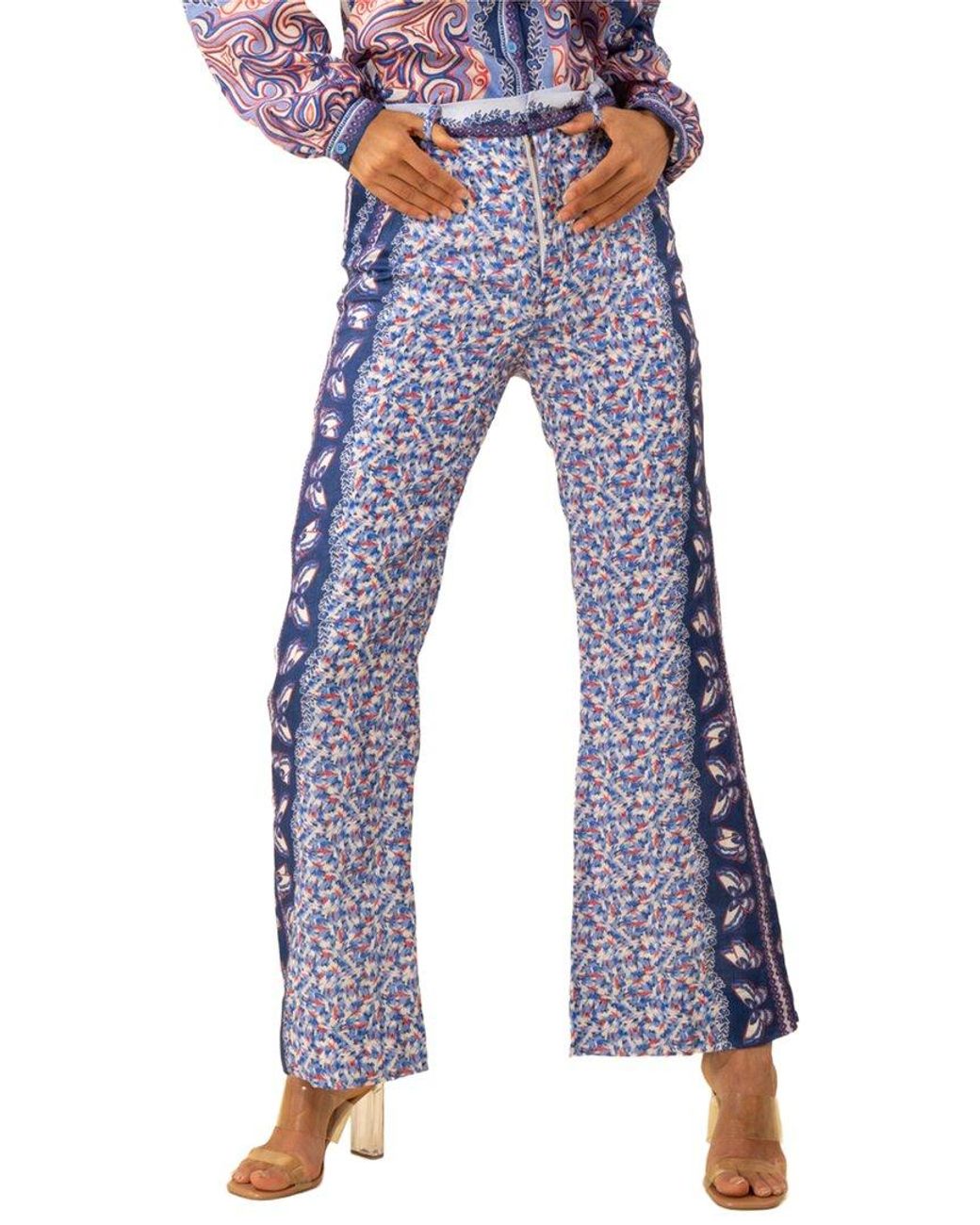 Hale Bob Blue Jenesis Linen Pant