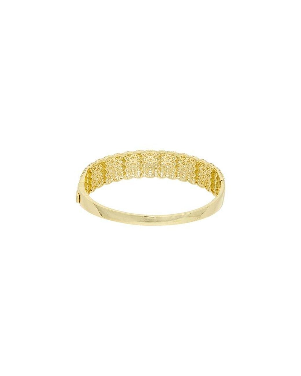 Juvell White 18K Plated Cz Bangle Bracelet