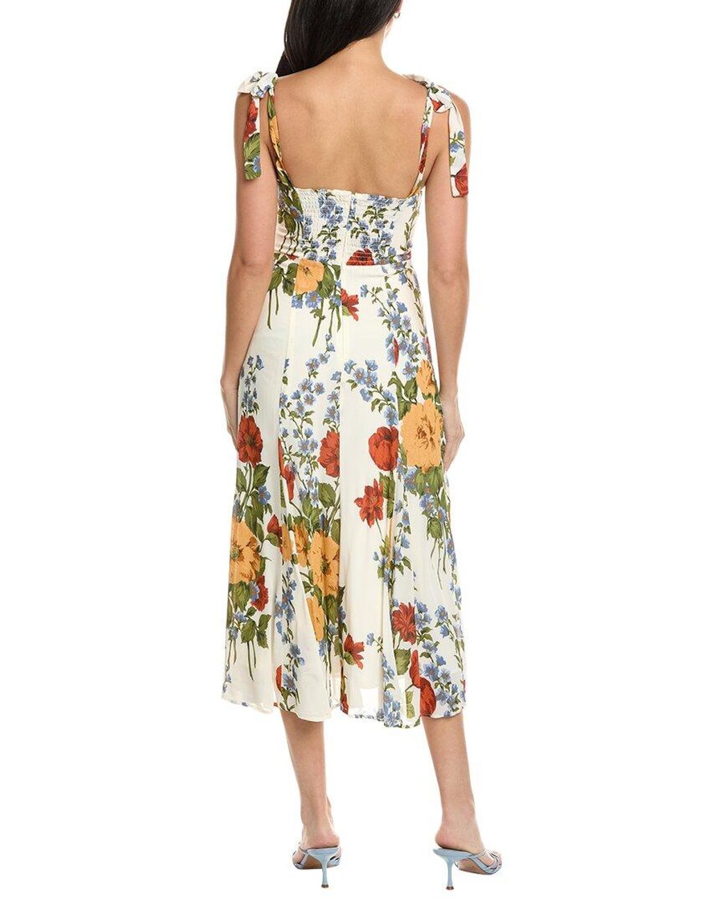 Seraphin Metallic Sleeveless Midi Dress