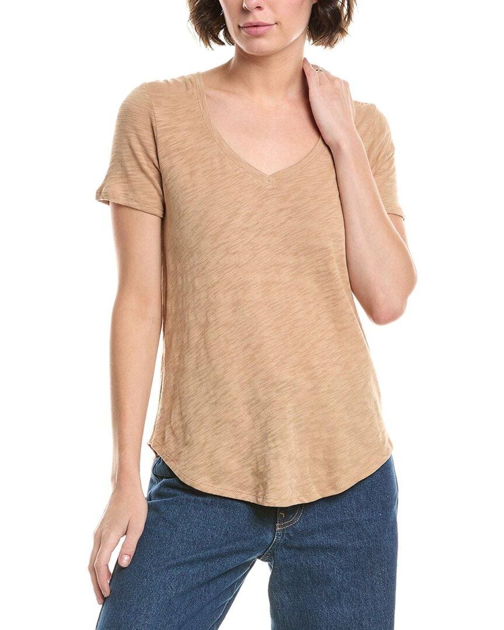 ATM Blue V-Neck T-Shirt
