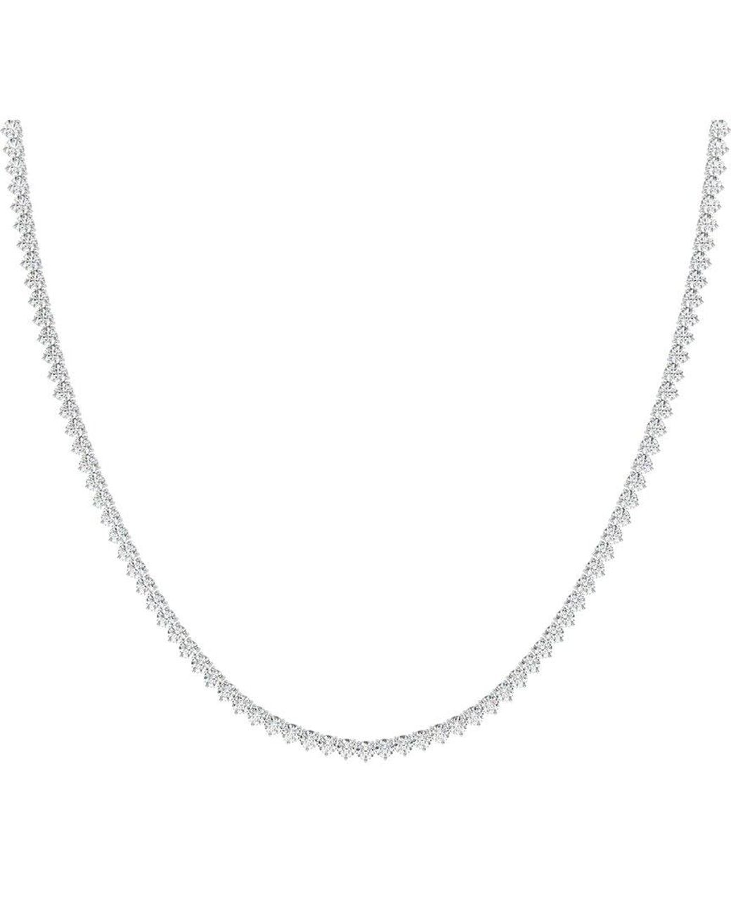 Diamond Select Cuts White 14K 10.00 Ct. Tw. Diamond Pendant Necklace