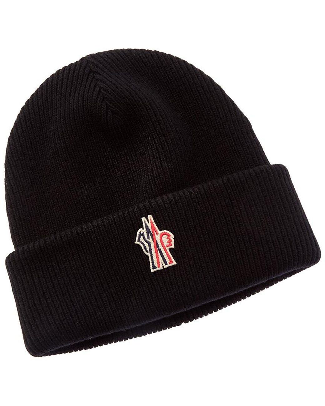 Moncler Black Wool Hat for men