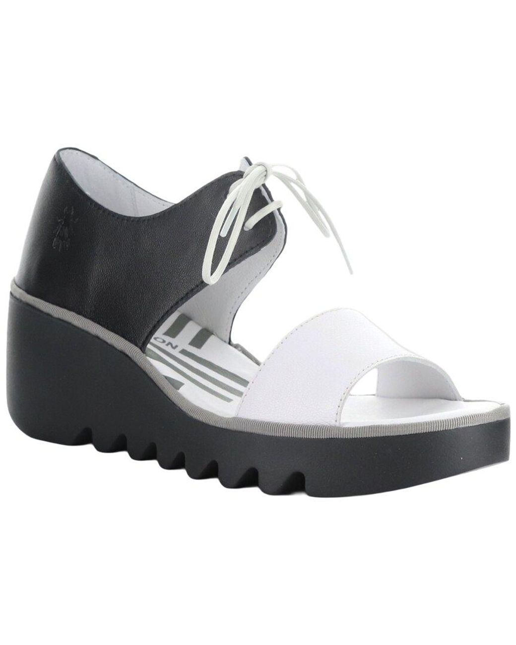 Fly London White Bilu Leather Sandal