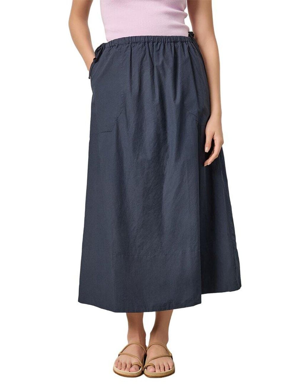Lilla P Blue A-Line Maxi Skirt