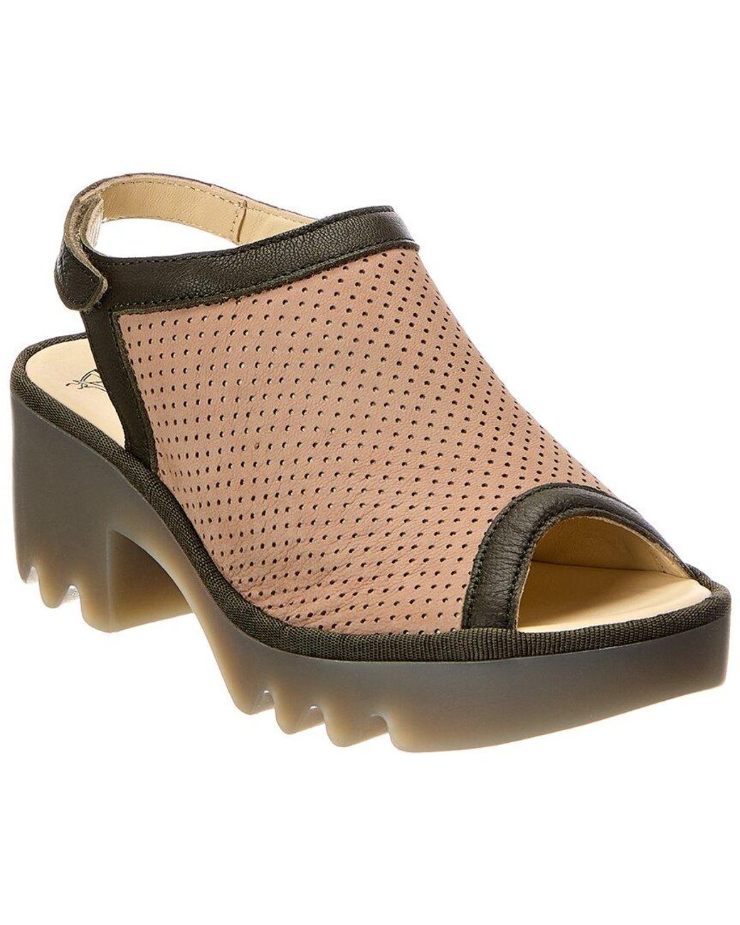 Fly London Brown Leather Sandal