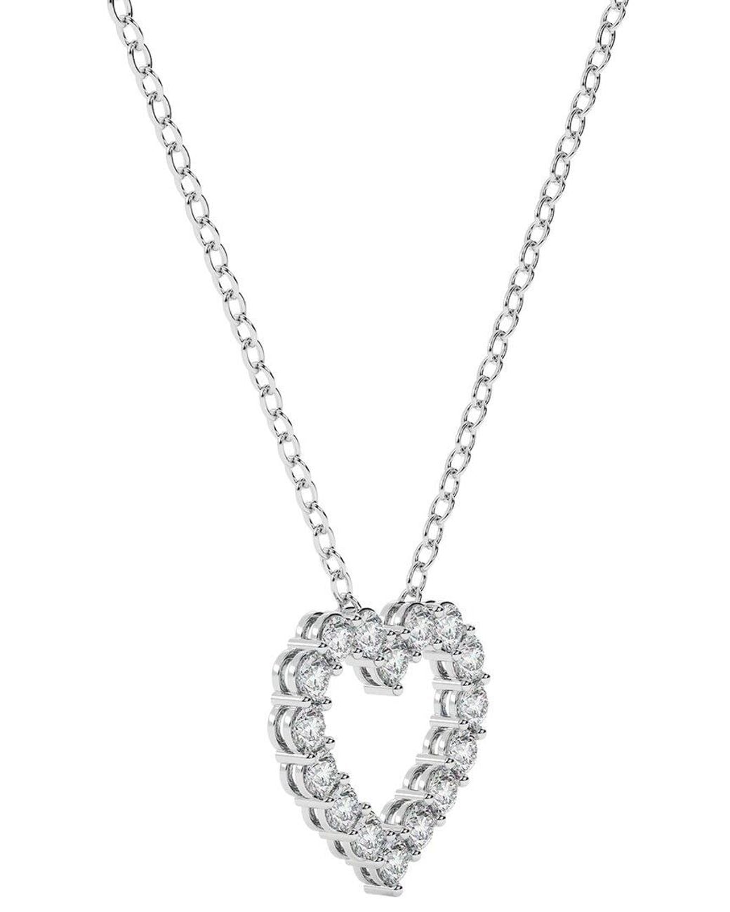 Diamond Select Cuts Metallic 14K 1.00 Ct. Tw. Diamond Pendant Necklace