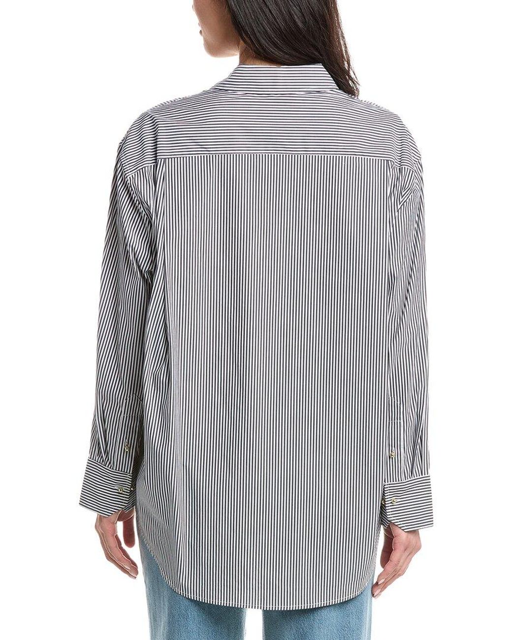 Rag & Bone Gray Jessica Stripe Shirt