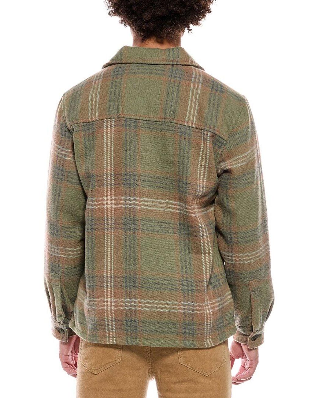 Vintage 1946 Green Buffalo Plaid Shirt Jacket for men