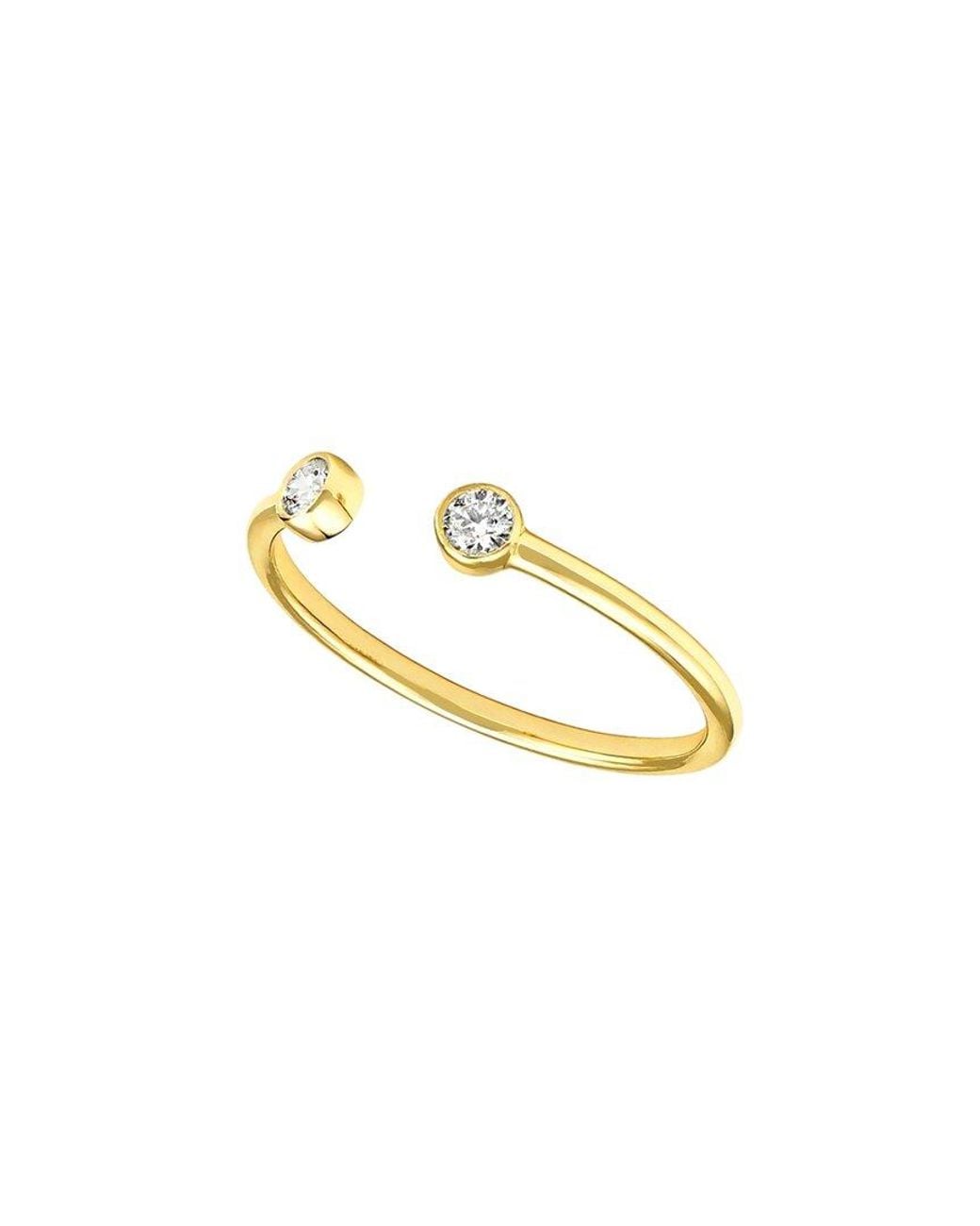 Gabi Rielle 18K Over Cz Band Ring in Metallic | Lyst UK