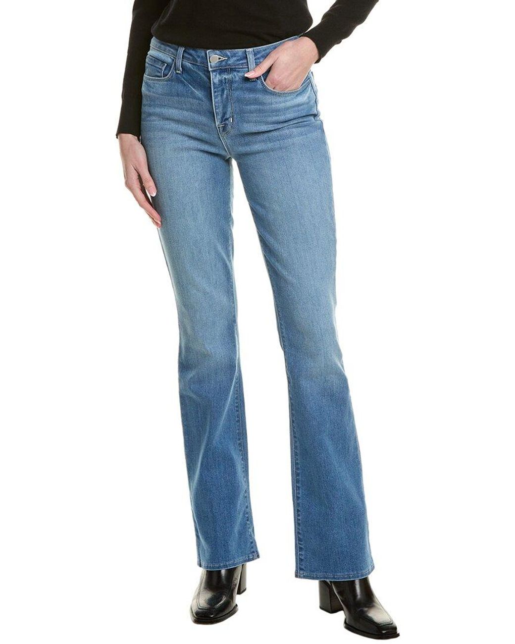 L'Agence Blue Selma High-Rise Sleek Baby Bootcut Jean