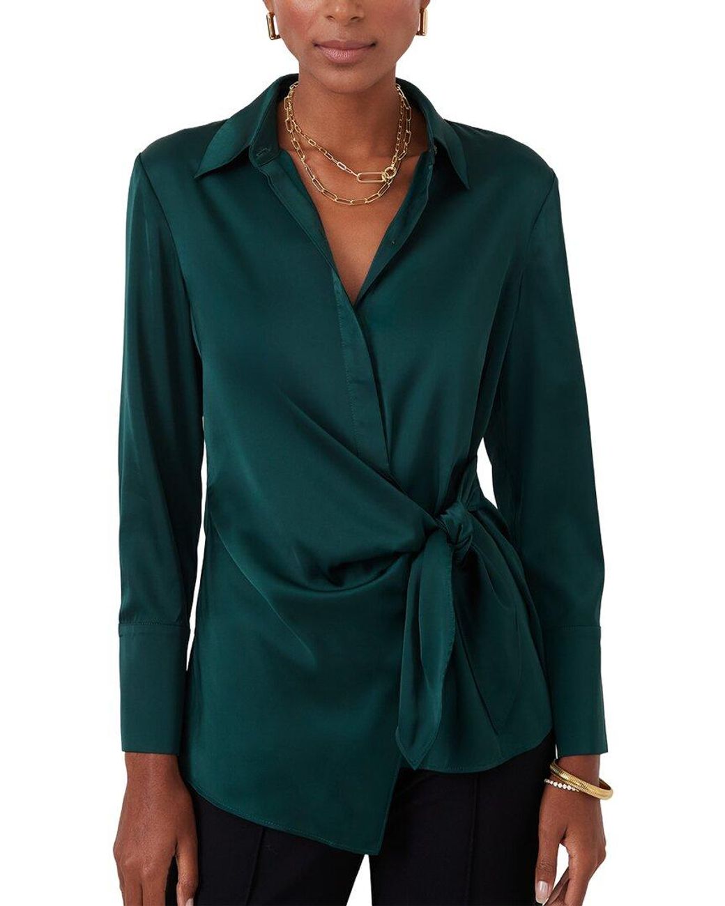J.McLaughlin Green Salma Blouse