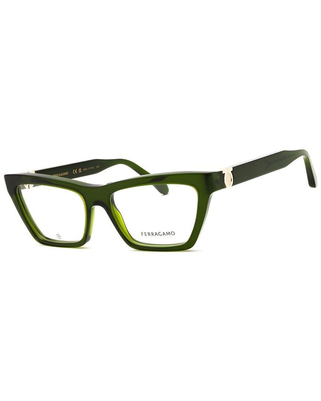 Ferragamo Green 54Mm Optical Frames