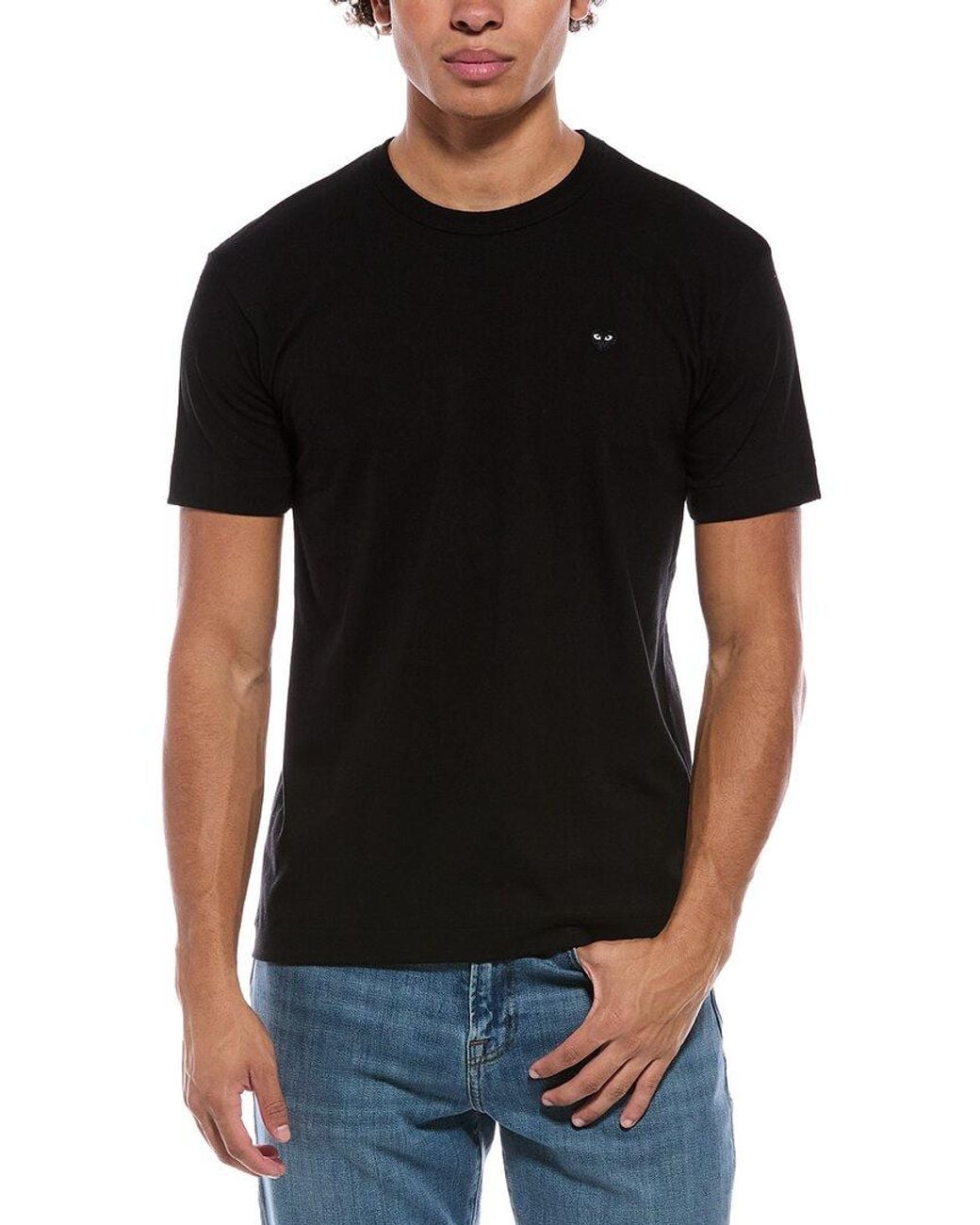 COMME DES GARÇONS PLAY Black Tiny Heart Emblem T-Shirt for men