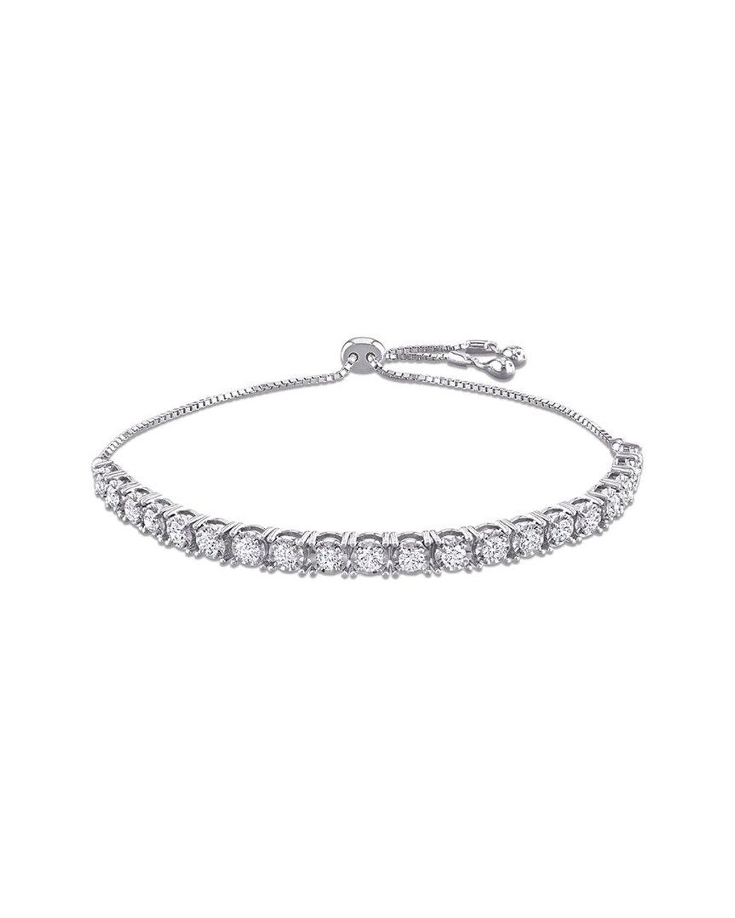 Rina Limor White 14K 1.40 Ct. Tw. Diamond Bolo Bracelet