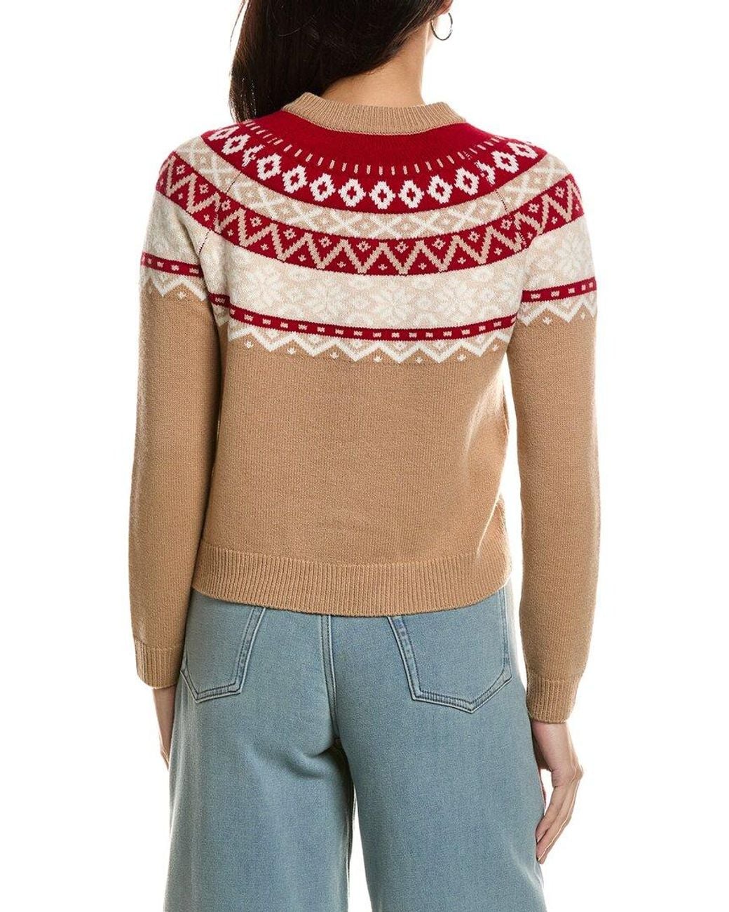 Hannah Rose Worsted Merino Wool Après Ski Club Sweater in Blue | Lyst