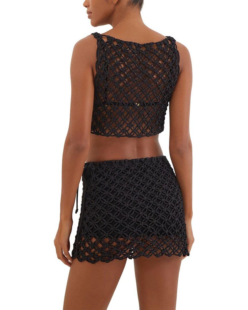 ViX Black Gio Macrame Mini Skirt