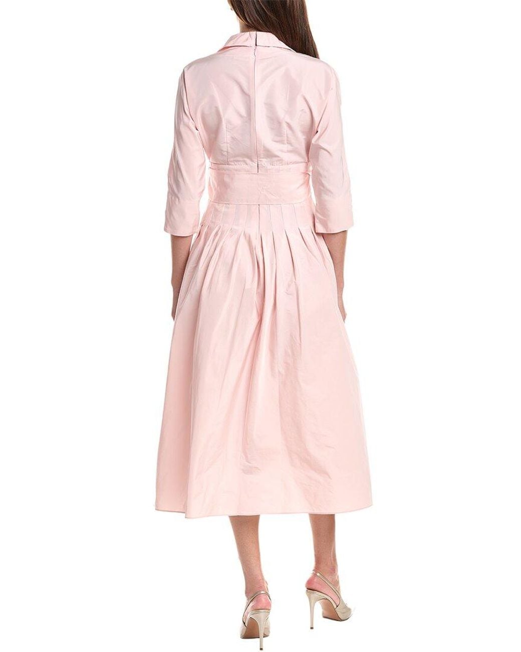 Teri Jon Pink Taffeta Tea Shirt Gown