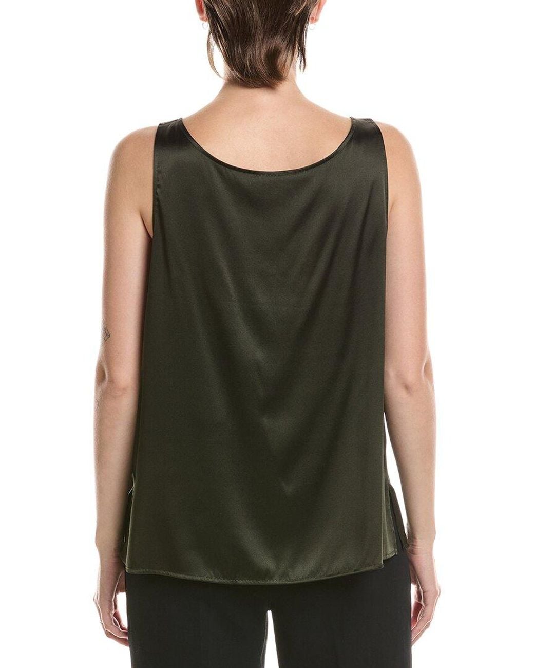Eileen Fisher Green Silk-Blend Tank Top